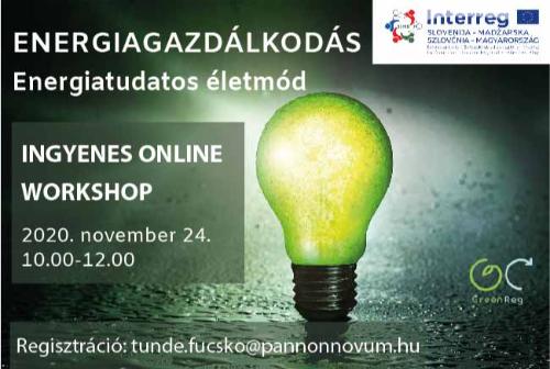 Energiagazdlkods, energiatudatos letmd- INGYENES ONLINE WORKSHOP